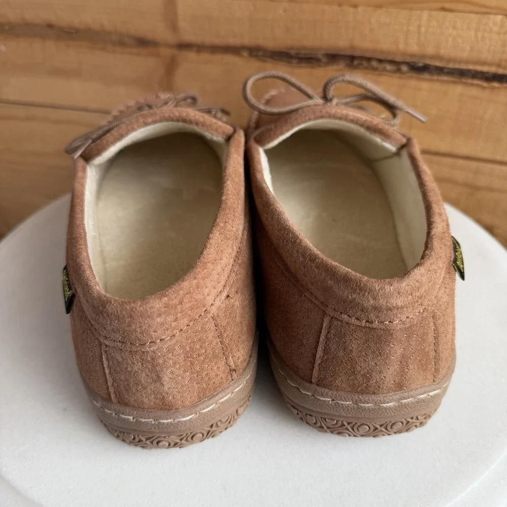 Old Friend Moc Toe Men's 10w Comfort‎ Slipper Durable Rubber Sole Cozy Loafer
